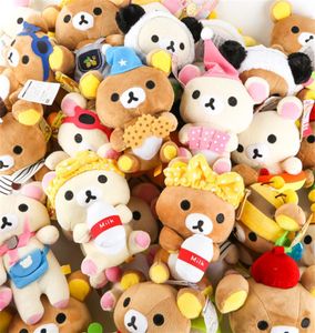 Плюшевые игрушки-подвески с изображением медведя Rilakkuma, 18 см, мягкие куклы-мишки для отдыха, каваи, для любителей животных, плюшевые игрушки, подарок, автомобильная подвеска8874089