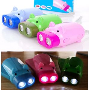 Mini torcia a LED pressione manuale mini torcia autogenerante windup dinamo torcia lampada portatile lampada tascabile carina per bambini Gif8935612