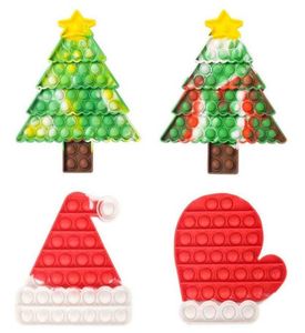 Árvores de natal pioneiro brinquedos de silicone pop push bubble papai noel autismo alívio do estresse quebra-cabeça sensorial das crianças sque4824238