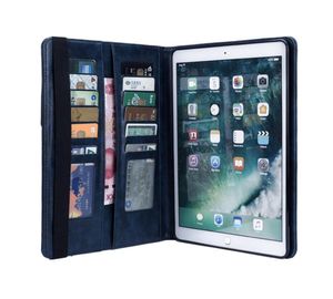 Business Cover For ipad 5 6 2017 2018 air 2 pro 97quot Luxury Flip PU Leather Protective Case Strap Pen Holder Card Slot Sleep9670495