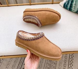 Sapatos de grife sapatos femininos chinelos ta fur slides clássico ultra mini plataforma bota camurça mistura de lã conforto inverno