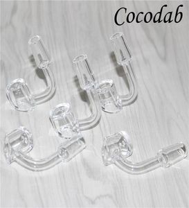 quartz banger for bong 90 degrees 4mm thick domeless 100 real crystal quartz nail 18mm 14mm male female smoking accessories for da1100559