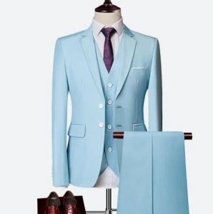 Ceket ceket + pantolon + yelek / 2023 yeni erkekler iş ince takım elbise setleri gelinlik takım elbise blazers ceket pantolon yelek