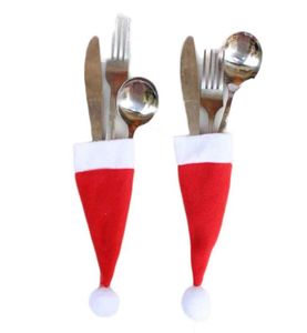 Julkapslar servis uppsättningar av bestickhållare gaffel knivar silverficka xmas dekor väska tabellware157063963