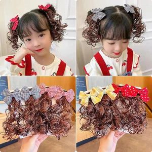 Accessori per capelli Fiocco Nappe Clip a becco d'anatra Rosso Bambino Anno Copricapo Parrucca per bambini Forcina Bowknot Fermacapelli per bambini