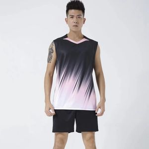 volleyball shirts Men Badminton Shirt pingpong sleeveless T Shirts Table Tennis Set Team Game Running Sport Fitness Gym 240304