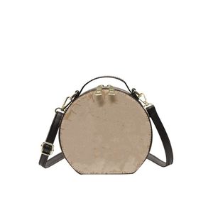 2022 novos pacotes de dia feminino clássico revestido presbiopia um ombro crossbody europeu e americano varsity bolo redondo bag266a