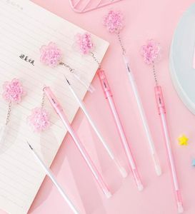 cartone animato adorabile rosa sakura ciondolo penna gel penne per scrivere cancelleria canetas materiale materiale scolastico escolar papelaria14376502
