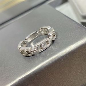 Anéis de prata esterlina 925 para mulheres, aliança de casamento, ouro rosa 18k, anel completo de strass307Q