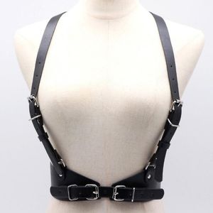 Bälten mode pu läder kropp bondage kvinnlig punk stil hajuku o-ring girtar bälte bur skulptur sele waisband rem suspend271e