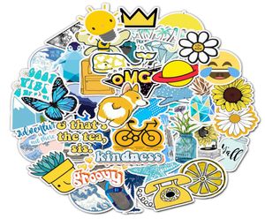 屋外100pcsset Sun Yellow Aesthetic Sticker Pack Vinyl Waterfoof Trendy Water BottleステッカーデカールグラフィティPAT9791662