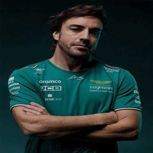 2023 Hot Aston Martin F 1 Team T-shirts Spanish Racing Driver Fernando Alonso 14 och Stroll 18 överdimensionerade T-shirts RC4