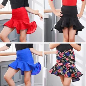 Stage Wear Child Girls Latin Skirts Ballroom Salsa Cha Competition Costume Adults Kids Practise Dancing Clothing With Underpants