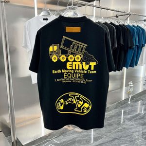 Designer de luxo t-shirt casual chique marca camiseta roupas spray carta manga curta primavera verão maré homens e mulheres código europeu xbjj xbjj