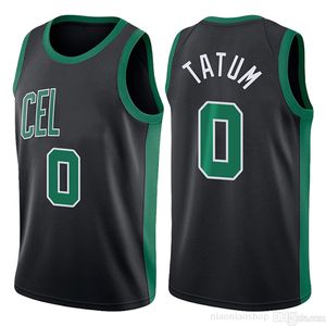 Jayson Tatum Basketball Trikots Männer schwarzes weißes Trikot