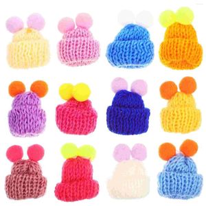 Dekorativa figurer mini beanie diy smycken hatt stickning hattar för hantverk dekorationer leveranser små mössor