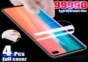 4PCS Hydrożel Film Protector dla Samsung Galaxy S10 S20 S21 S8 S9 Plus Note 20 Ultra A51 A71 A50 A21S A31 A12 A32 A52 A724909460