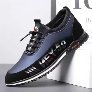 Shoes Casual Fashion for Men summer Business Lace-up PU Leather Trend Wedding Dress Shoe Soft Flat Loafers Chaussure Hommes
