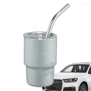 Tumblers Stainless Steel Tumbler With Straw 3 Oz Insulated Water Cup Coffee Mug Portable Drinkware For Outdoor