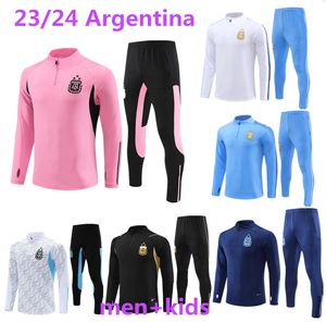 3 -gwiazdkowy Argentyna Tracksuit Soccer Jerseys 2023 2024 Home Away Jacket Football Shirts Messis di Maria Dybala de Paul Maradona Men Training TrackSuits