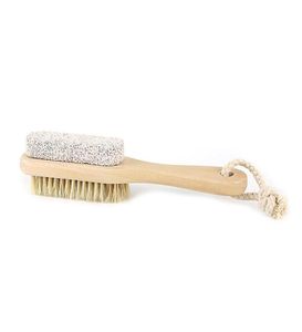 Body Brush Hande drewniane drewniane pumice Stone Foot Brubber Netgber Exfoliating Dead Skórka Remover Massage Pędzel Stopa Care2331955