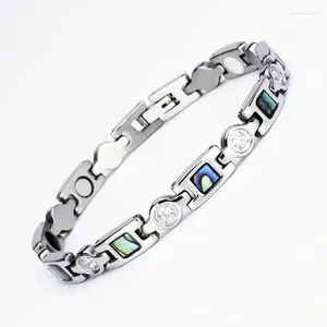 bangle fee how men/woman for men/woman stainless Steel 4 Elementsチェーンリンクブレスレット用のヘルスケア磁気ブレスレット
