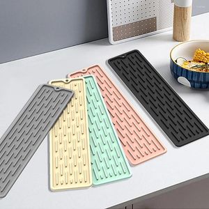 Table Mats Silicone Dish Drying Mat Cushion Anti Slip Sink Tray Pot Holder Kitchenware Protection Storage Rack Organizer For Tools