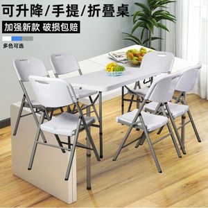 Camp Furniture Folding Camping Table With Adjustable Dining And Chairs For Parties Height Craft Portable Movable