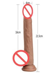 Pele sentindo pênis realista super enorme silicone vibrador com ventosa brinquedos sexuais para mulher masturbação feminina cock2134307