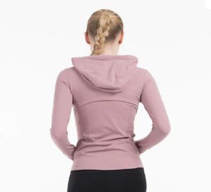 Plain Hoody Women Zip Up Yoga Jacket Elastic Long Sleeve Gym Sports Coat Fitness Running Cloth Clothing Cloth Atheltics Clothing Yoga1200958