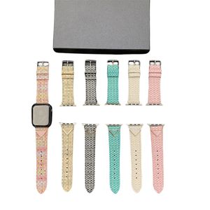 2024 Fashion Echtes Leder Uhrenarmbänder für Uhrenarmband 38mm 40mm 41mm 42MM 44mm 45MM Luxus P iWatch Armband Designer Handgelenk Ersatz Smart Watch Straps