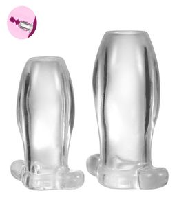 Hollow Anal Plug Transparent Anal Dilator Stimulator Butt Plug Peep Enema Adult Sex Products1355906