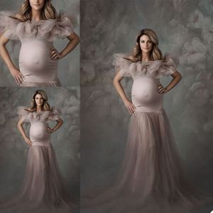 Mutterschaftsnachtwäsche-Kleider für Po-Shooting-Schwangere Frauen Pografie-Requisiten Maßgeschneiderte Hochzeitsfeier Günstige Frauen Sleepgown2661