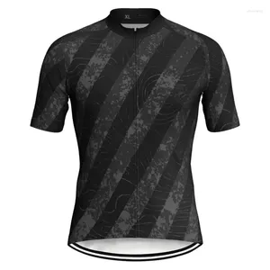 Giacche da corsa Maglia da bicicletta a maniche corte Maglia da ciclismo nera Motocross Giacca da mountain bike da strada Abbigliamento sportivo ventilato da gara