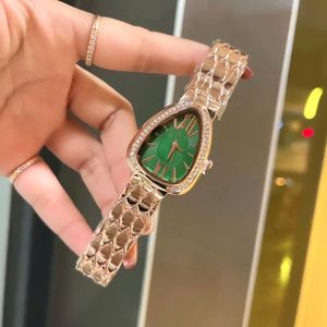 Ladies Designer Watch Fashion Classic Clasp Dress Watch Quartz Movement Snake Splash Waterproof Watch Diamond Case Rose Gold Watch Deisgn Montre De Luxe