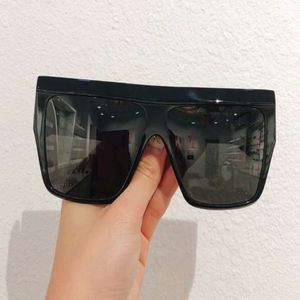 Черные, серые квадратные прямоугольные солнцезащитные очки для женщин и мужчин, солнцезащитные очки Sonnenbrille с плоским верхом, праздничные очки с коробкой233G