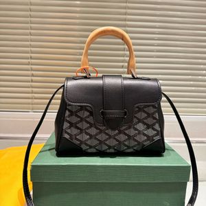 Lüks çanta tasarımcısı çanta tasarımcısı yaz iki stil saigon çanta klasik orijinal deri ahşap crossbody flep kadınlar debriyaj hobo pochette totes el çantası mm siyah