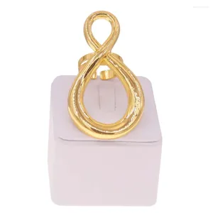 Set di orecchini e collane Vendita di anelli pendenti in oro da sposa Accessori da donna semplici placcati in argento Regali di nozze personalizzati Anello per orecchie Yll