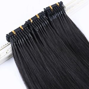 ELIBESS Hair6D Human Hair Extension 1gs 100strandslot Straight Wave Human Hair 6D6228038