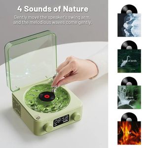 Mini Portable Retro Sleep Aid Speakers 360 Surround Sound White Noise Bluetooth Speaker Music Center With RGB Light Support TF 240229