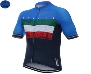 맞춤형 새로운 2017 Italia MTB로드 레이스 팀 자전거 프로 사이클링 저지 저지 저지 셔츠 탑 의류 호흡 에어 Jiashuo2914530