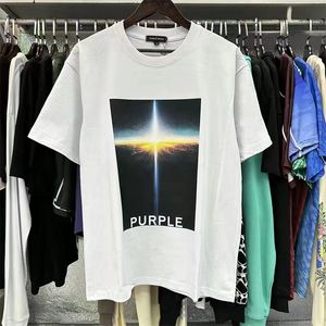 Mor gömlek tasarımcısı tişört mor marka erkek tişörtler haikyuu grafik tees trendy stree giyim hip hop mor kadın büyük boy gömlek çift unisex gömlek 2228