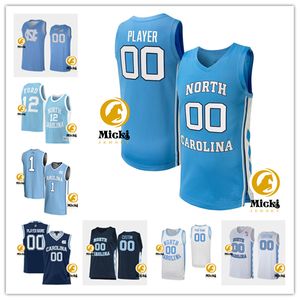 Ford North Coby White North Carolina Tar Heels Maglia da basket 30 Jackson Watkins 22 Rob Landry Pete Nance Leaky Black UNC Maglie