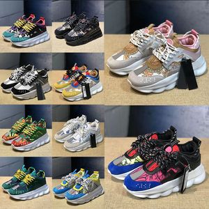 Verscaeshoes Chain Reaction Designer Freizeitschuhe Luxus Damen Herren Weiß Schwarz Rosa Pony Leopard Übergroße Italien Marke Trainer OG Original Plateau Sneakers