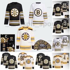 Bruins 100. Neue Centennial-Trikots 63 Brad Marchand David Pastrnak Jake DeBrusk Trent Frederic Jesper Boqvist Patrick Brown Matt Filipe Marc McLaughlin Greer