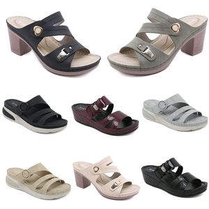 2024 Summer Women Shoes Sandaler Low Heels Mesh Surface Leisure Mom Black White Red Green Large Size 36-42 O11-1 GAI