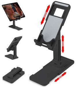 Suporte dobrável para telefone, ângulo de altura ajustável, suporte para telefones de mesa para iPhone 12 11 Pro Xr Xs Max iPad Kindle Tablet PC2713809