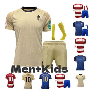 23 24 Camiseta Granada CF Futbol Formaları A.Puertas L.Suarez D.Machis 2023 2024 Granada M.arezo Domingos Duarte Arias Soro Yetişkin Jersey Erkek Çocuklar 16-2XL Kit Futbol Gömlekleri