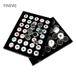 Novel Gem Jar Display Gemstone Insert Tray Jewelry Charms Beads Organizer White Foam Round Box Liner Show Case Holder Wholesale 240307