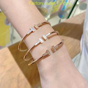 Designer silver pendant necklacefashion cuff hot Bangle bracelet simple classic open bangle expanded high quality gift jewelry tiffanans